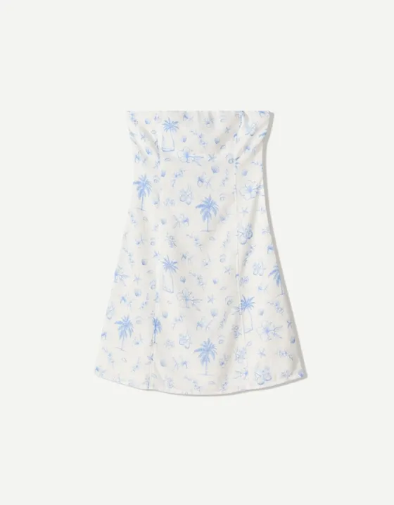 Платье мини с открытыми плечами