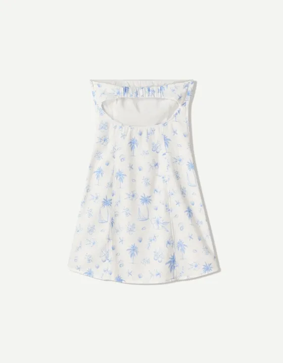 Платье мини с открытыми плечами