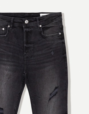 Джинсы скинни с разрезами- Заказать в России