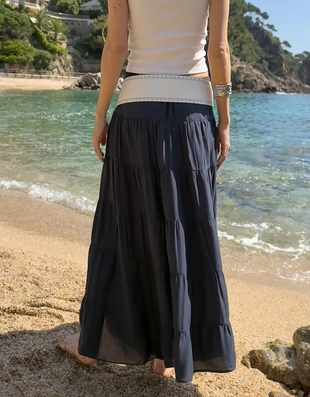 Юбка миди в стиле рустик- Заказать в России