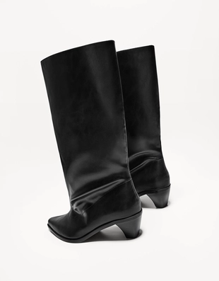 Широкие сапоги на высоком каблуке- Заказать в России