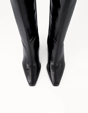 BLACK|1050/460 - Bershka Сапоги на широком каблуке