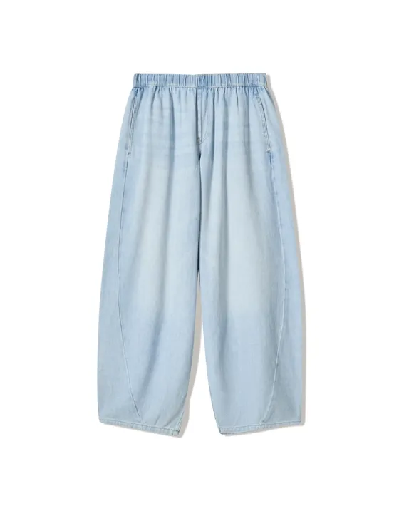 Джинсы barrel с эластичным поясом