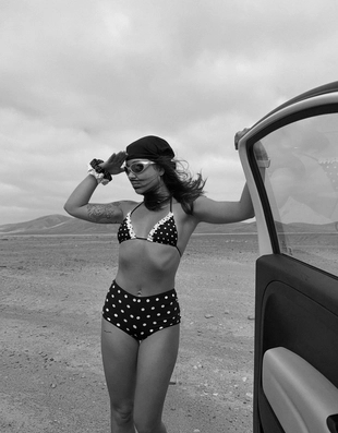 Плавки-кюлоты бикини в горошек- Заказать в России