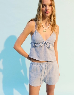 Топ на бретелях в стиле рустик- Заказать в России